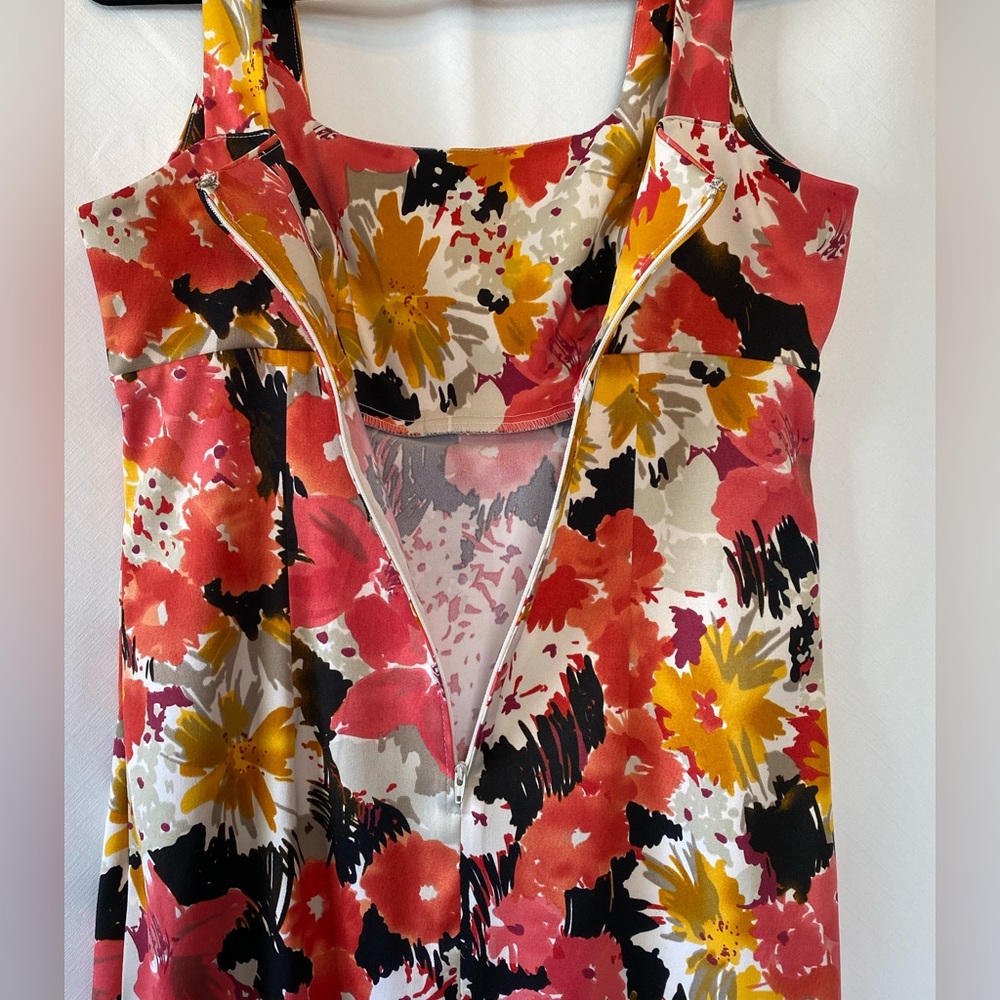 Cleo Women's Floral Sleeveless Mini Dress Size 6 Empire Waist Fitted Cottagecore - Picture 6 of 16